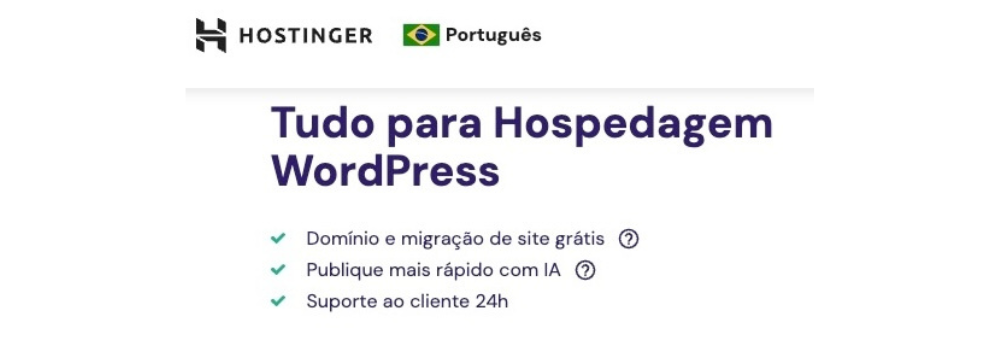 Banner de publicidade de hospedagem de site