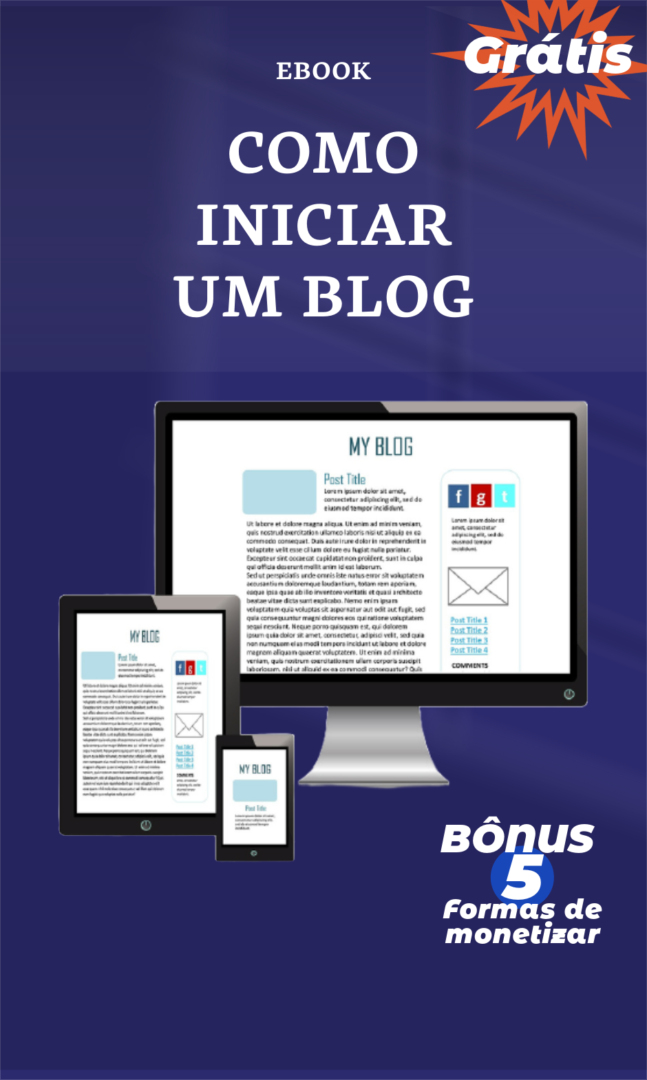 Capa do ebook - Como iniciar um blog